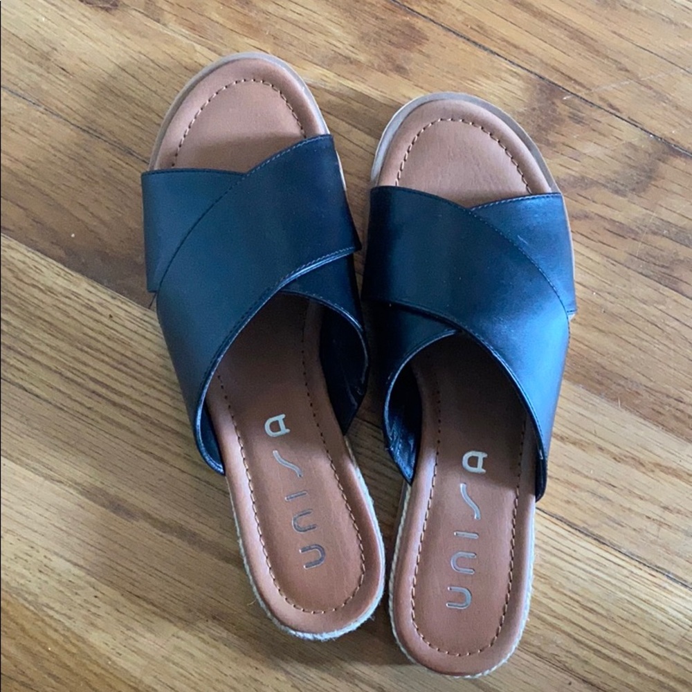 Unisa black espadrille sandals